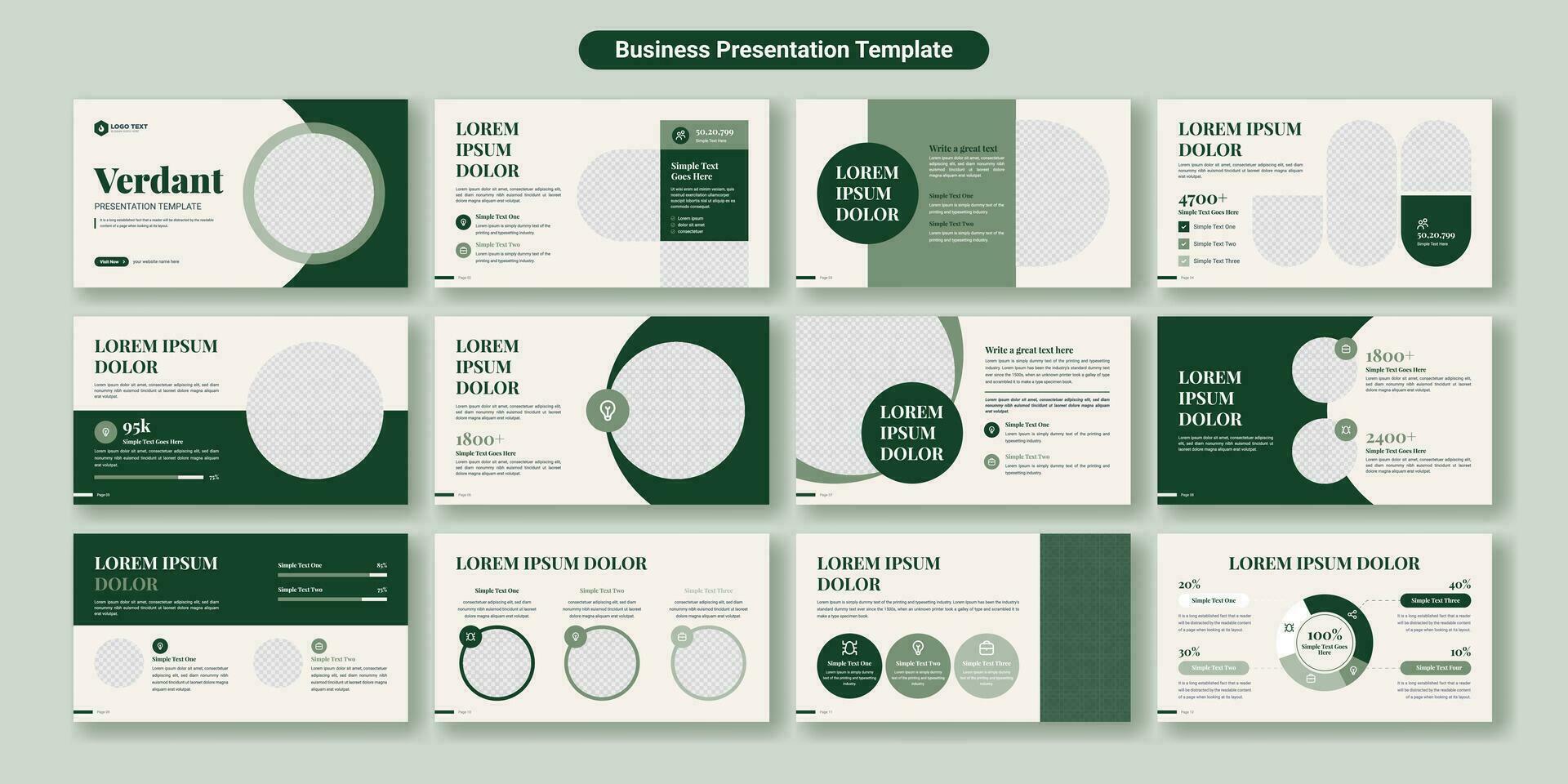 Creative business presentation slides template design. Use for modern presentation background, brochure design, website slider, landing page, annual report, company profile vector