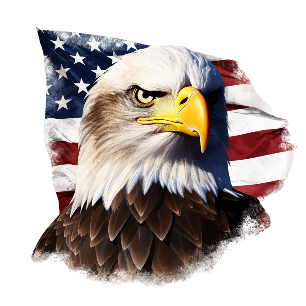 American Flag Eagle Ai Generative png