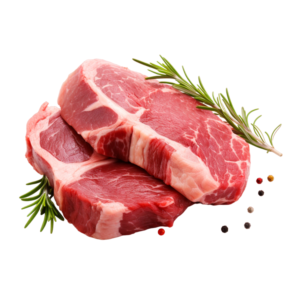 Meat chop Venison Rib eye steak Lamb and mutton Bacon Ai Generative png
