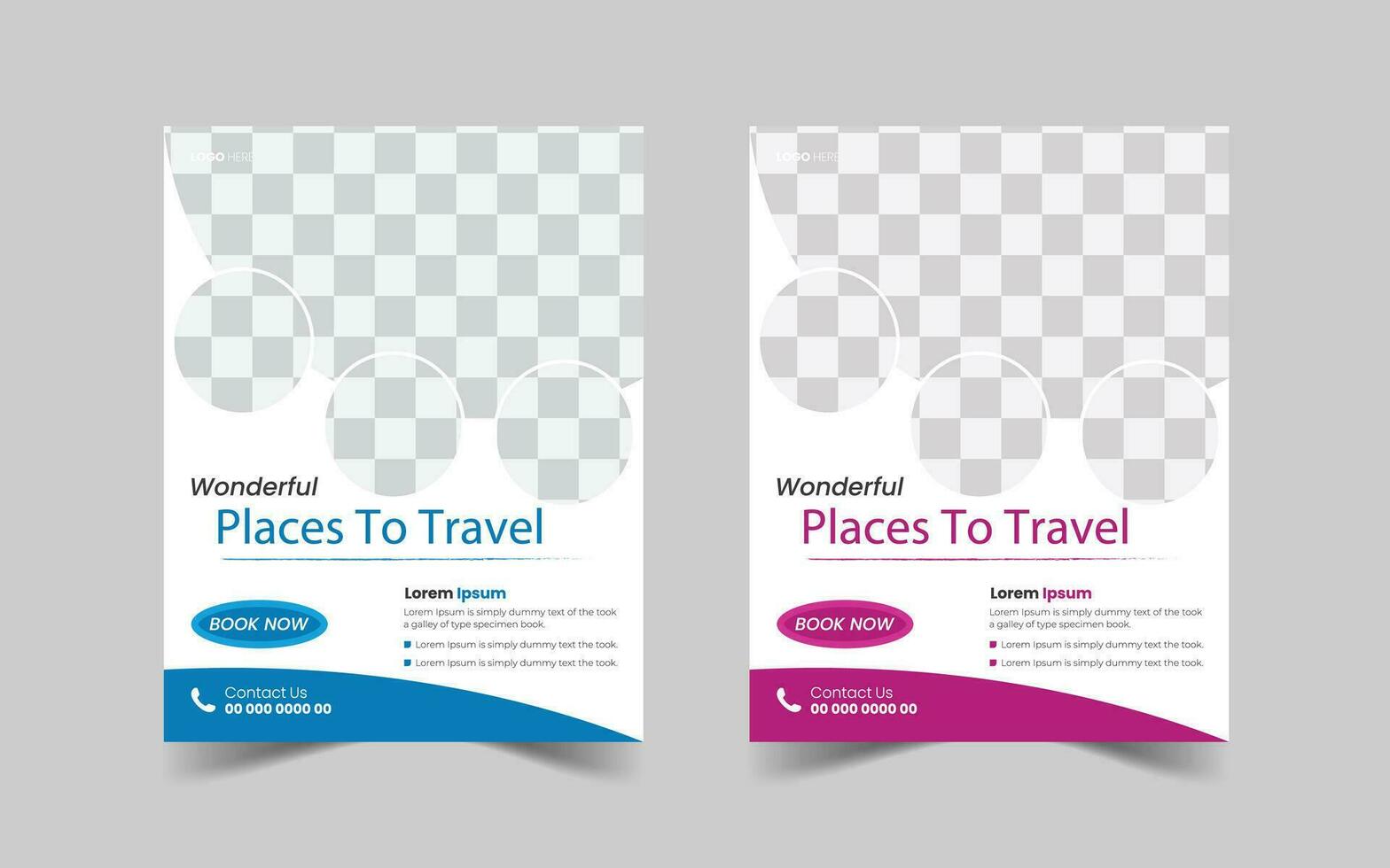 Exceptional Travel flyer template design vector