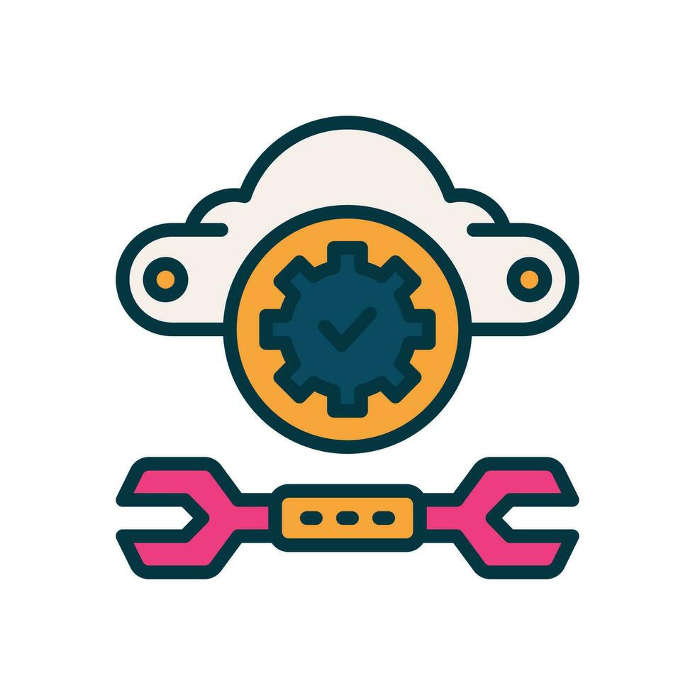 data setting filled color icon. vector icon for your website, mobile, presentation, and logo design.