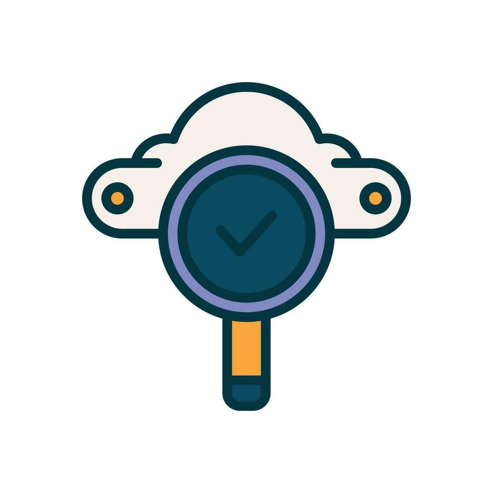 server analysis filled color icon. vector icon for your website, mobile, presentation, and logo design.