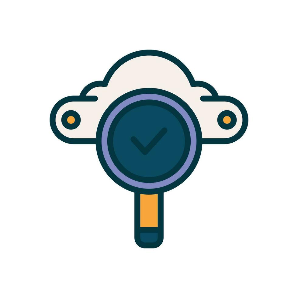 server analysis filled color icon. vector icon for your website, mobile, presentation, and logo design.