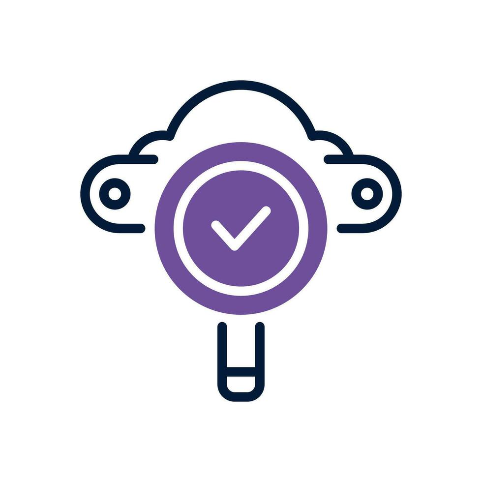 server analysis dual tone icon. vector icon for your website, mobile, presentation, and logo design.