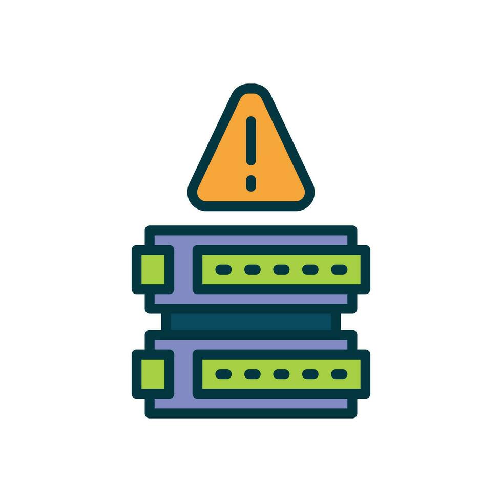 server danger filled color icon. vector icon for your website, mobile, presentation, and logo design.