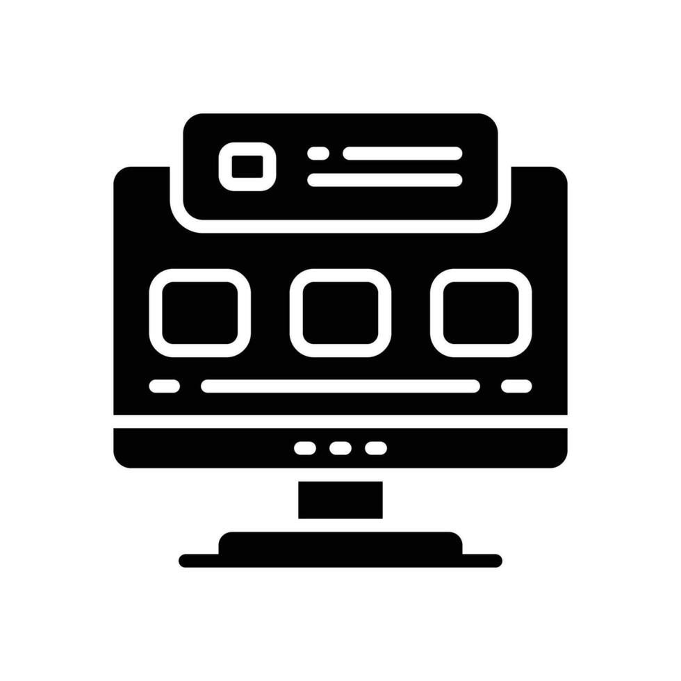 computer glyph icon. vector icon for your website, mobile, presentation, and logo design.