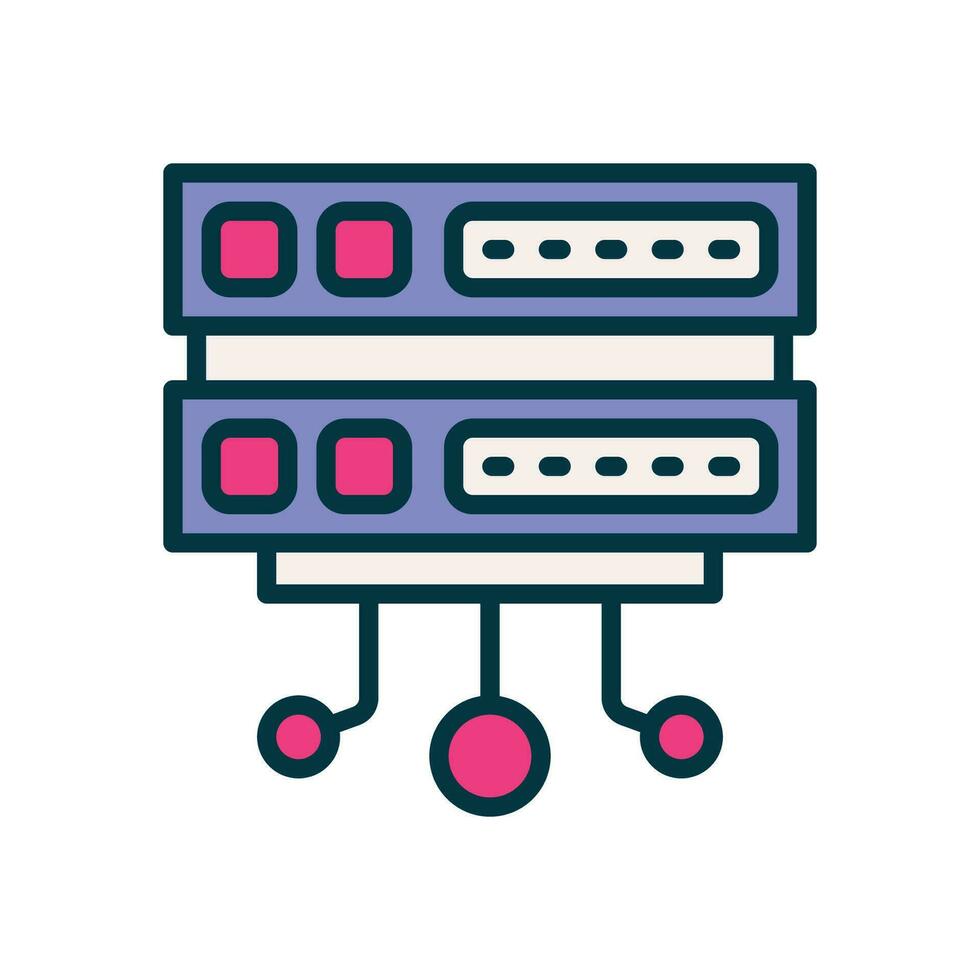 server filled color icon. vector icon for your website, mobile, presentation, and logo design.