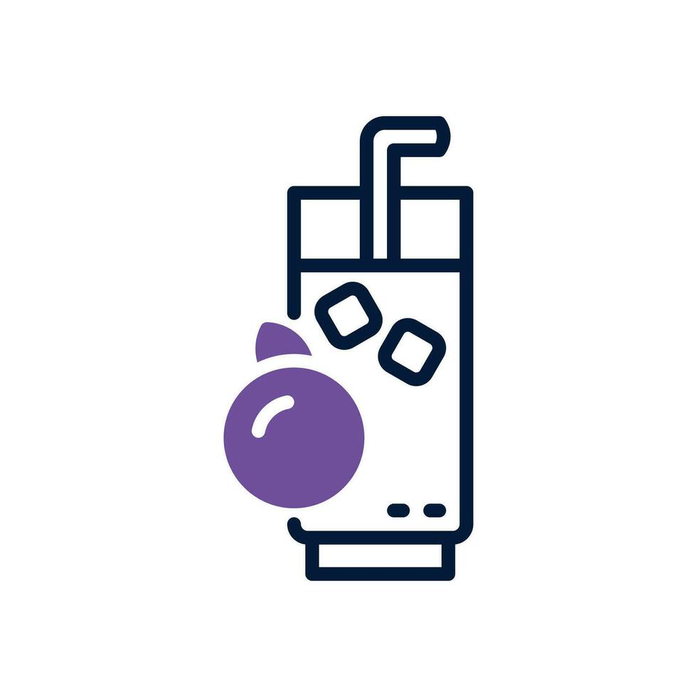 orange juice dual tone icon. vector icon for your website, mobile, presentation, and logo design.