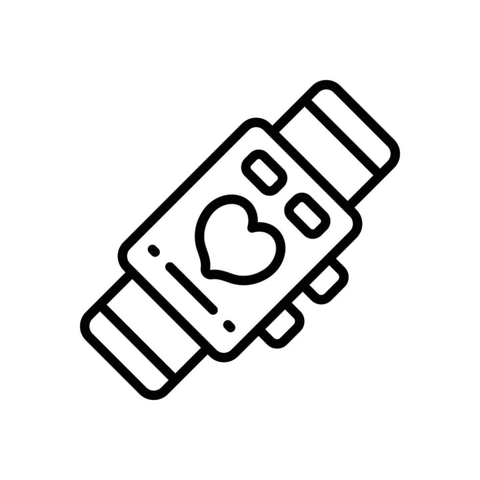 smartwatch line icon. vector icon for your website, mobile, presentation, and logo design.