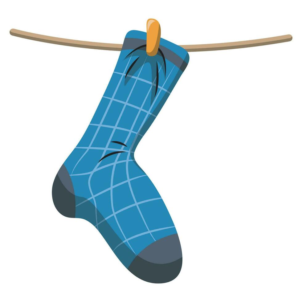 vector of socks hanging to dry in the sun