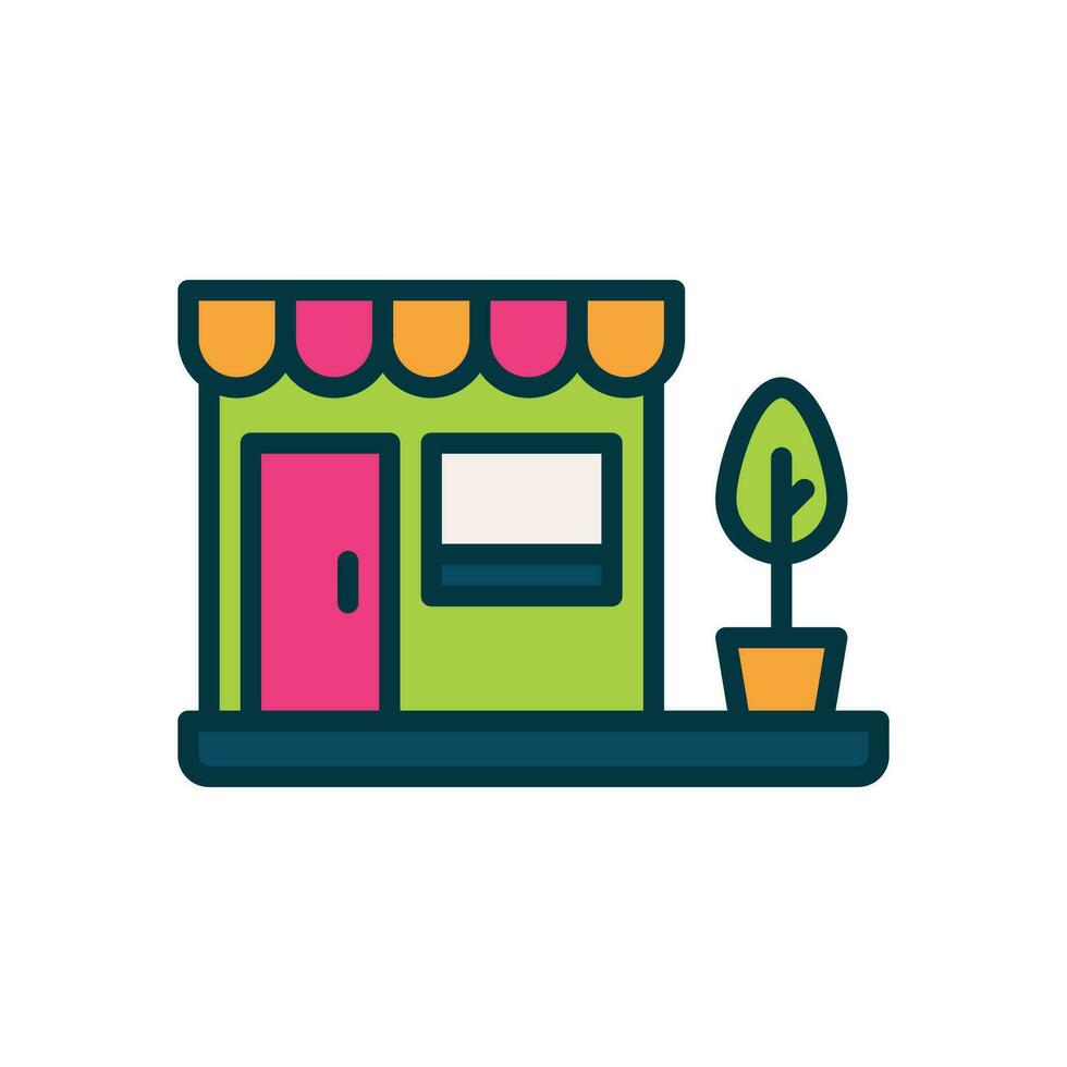 shop filled color icon. vector icon for your website, mobile, presentation, and logo design.