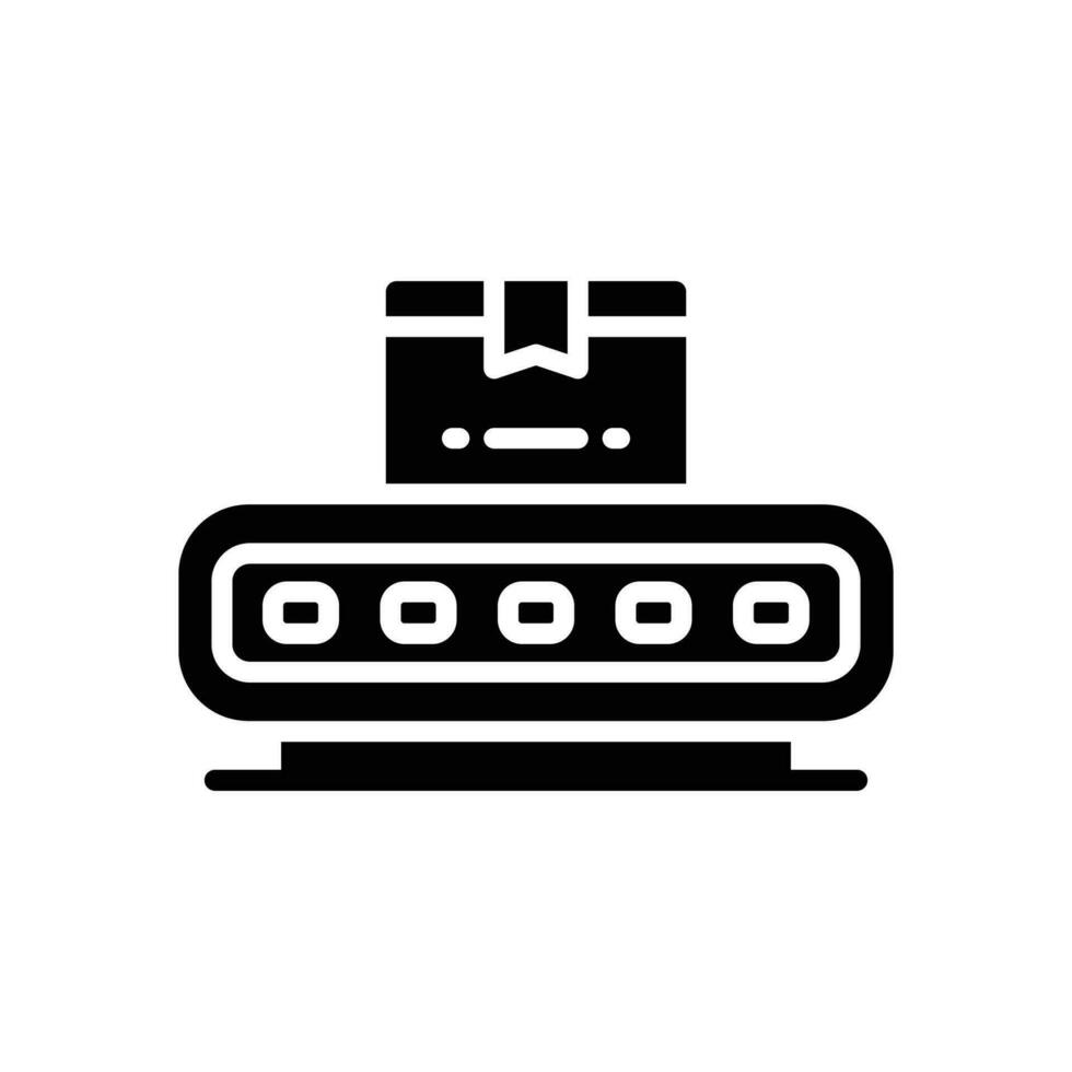 conveyor belt glyph icon. vector icon for your website, mobile, presentation, and logo design.