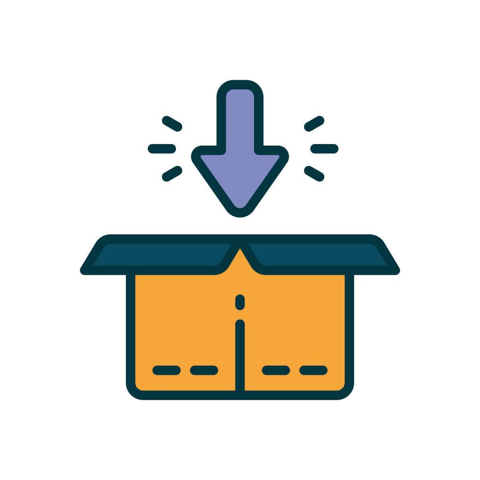 packing filled color icon. vector icon for your website, mobile, presentation, and logo design.