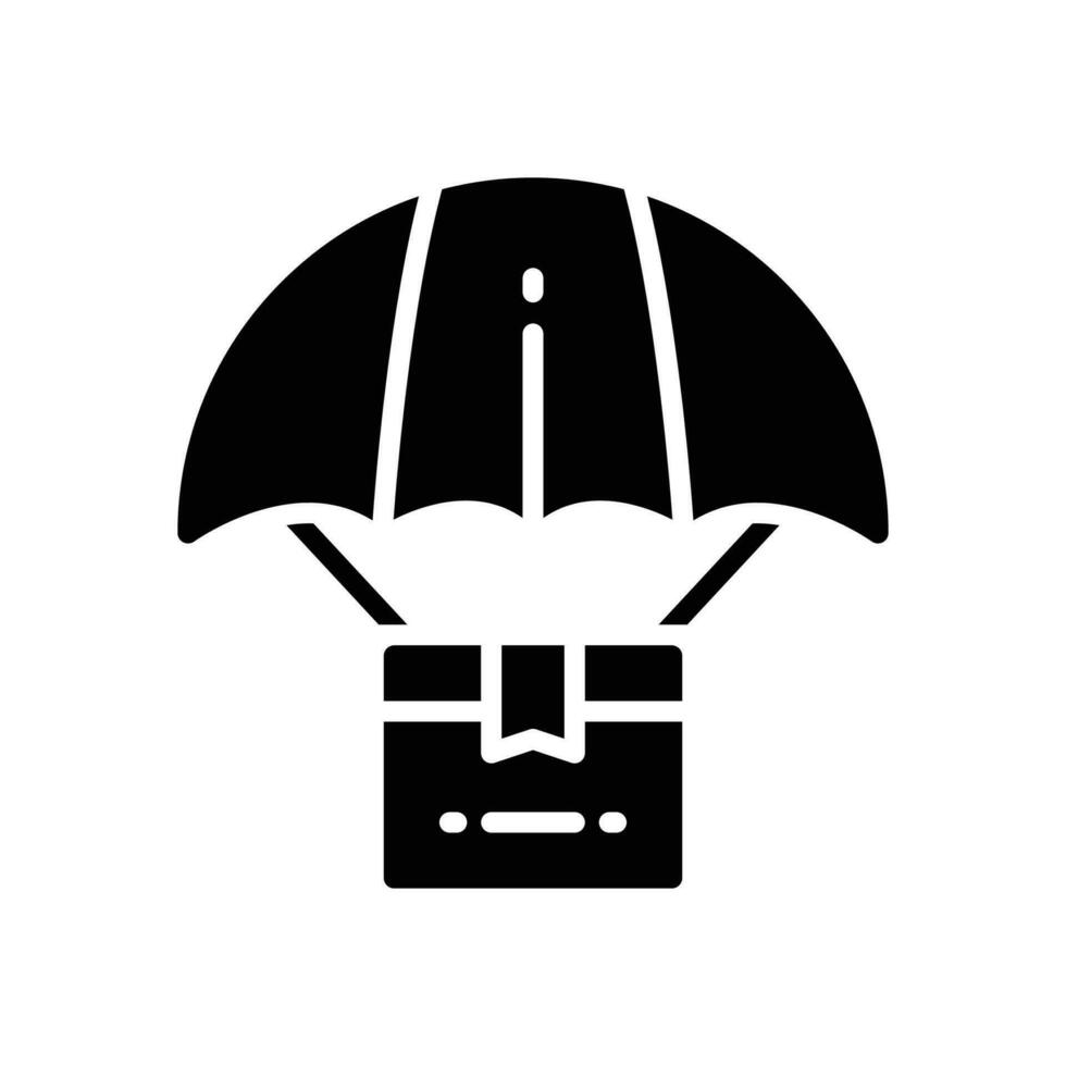 parachute glyph icon. vector icon for your website, mobile, presentation, and logo design.