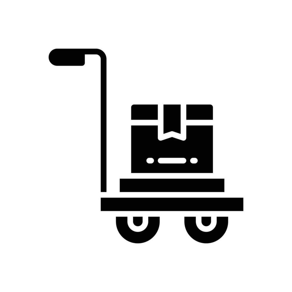 trolley glyph icon. vector icon for your website, mobile, presentation, and logo design.