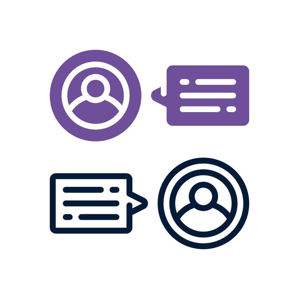 talking dual tone icon. vector icon for your website, mobile, presentation, and logo design.