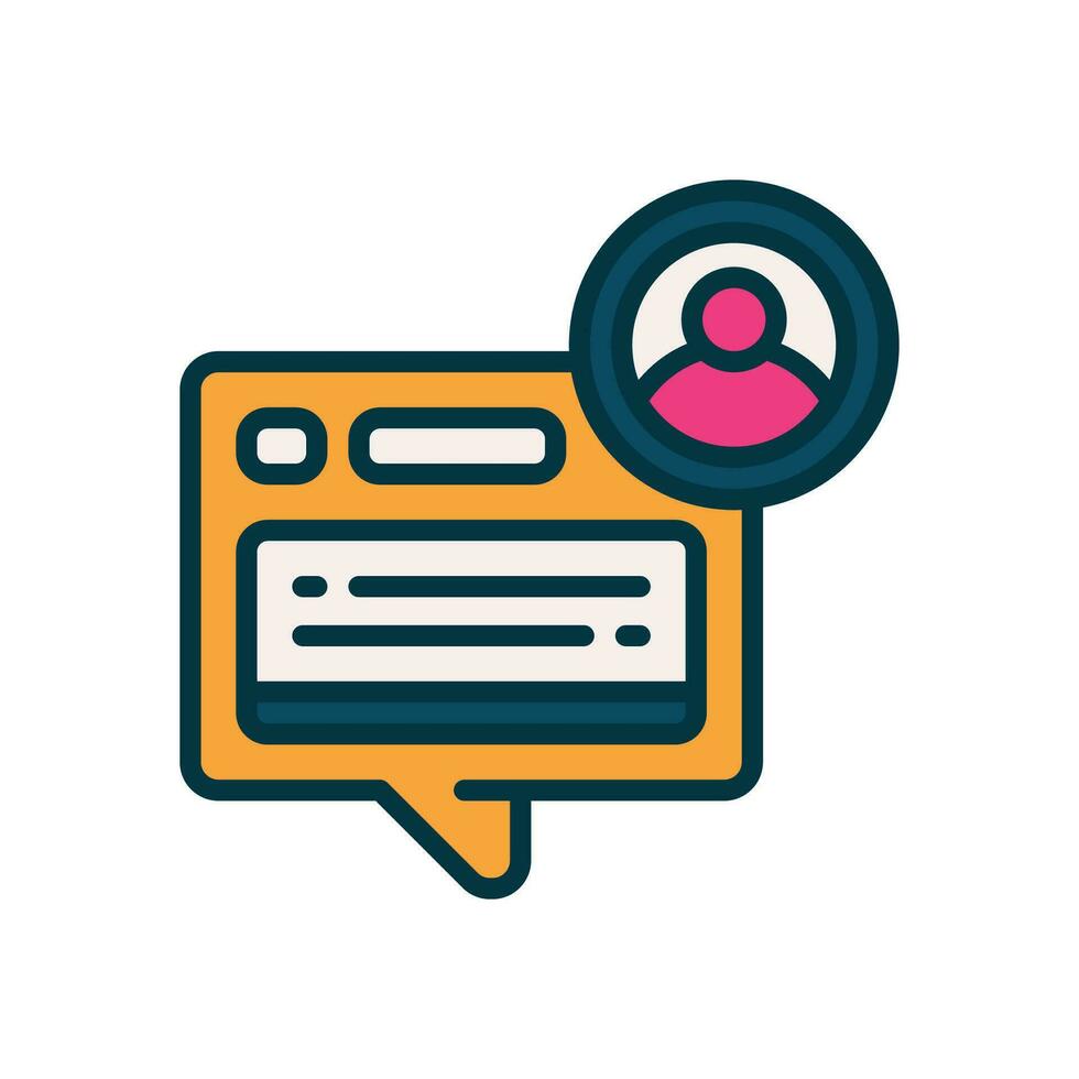 chat filled color icon. vector icon for your website, mobile, presentation, and logo design.