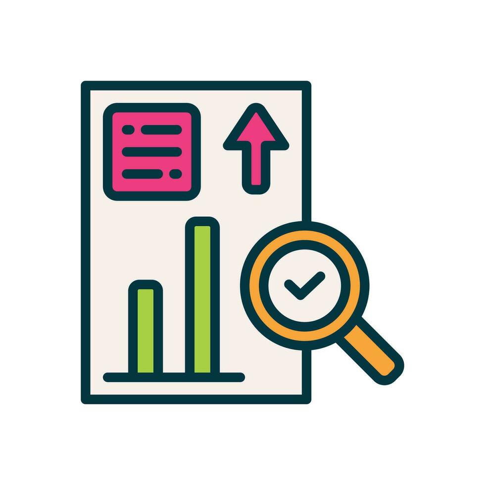 data analysis filled color icon. vector icon for your website, mobile, presentation, and logo design.