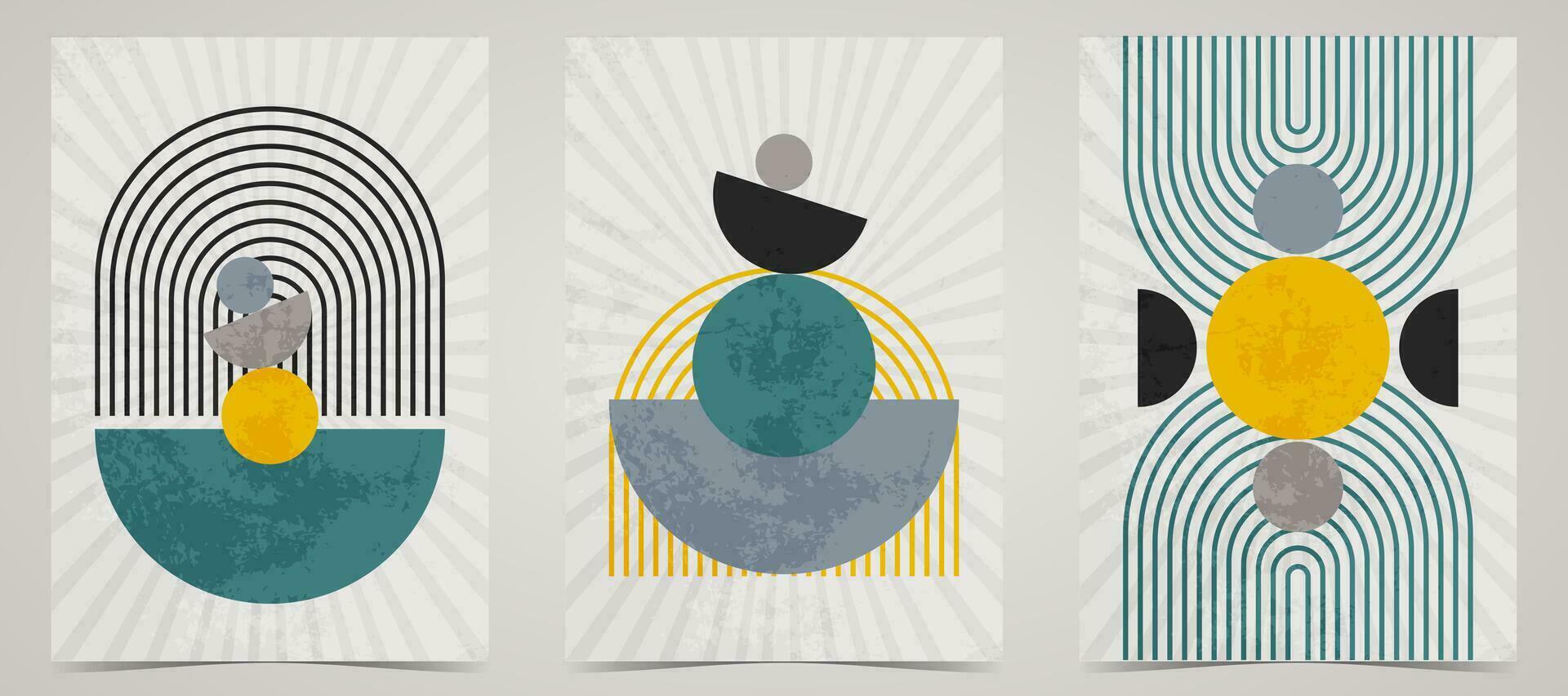 Abstract Decorative Wall Art, Boho wall poster vector