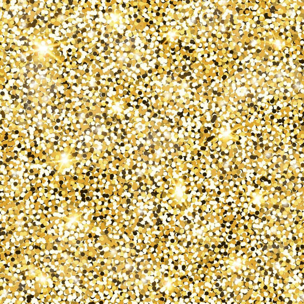 resumen brillante oro Brillantina textura fondo, dorado polvo. brillante sustrato, un modelo para saludo tarjetas, anuncios, invitaciones y ninguna de tu diseño. vector