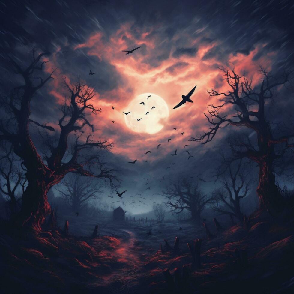 spooky sky background photo
