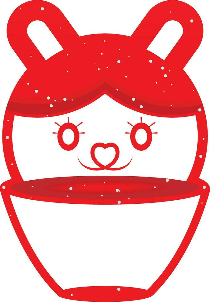Cute Cat within a coffee cup vector