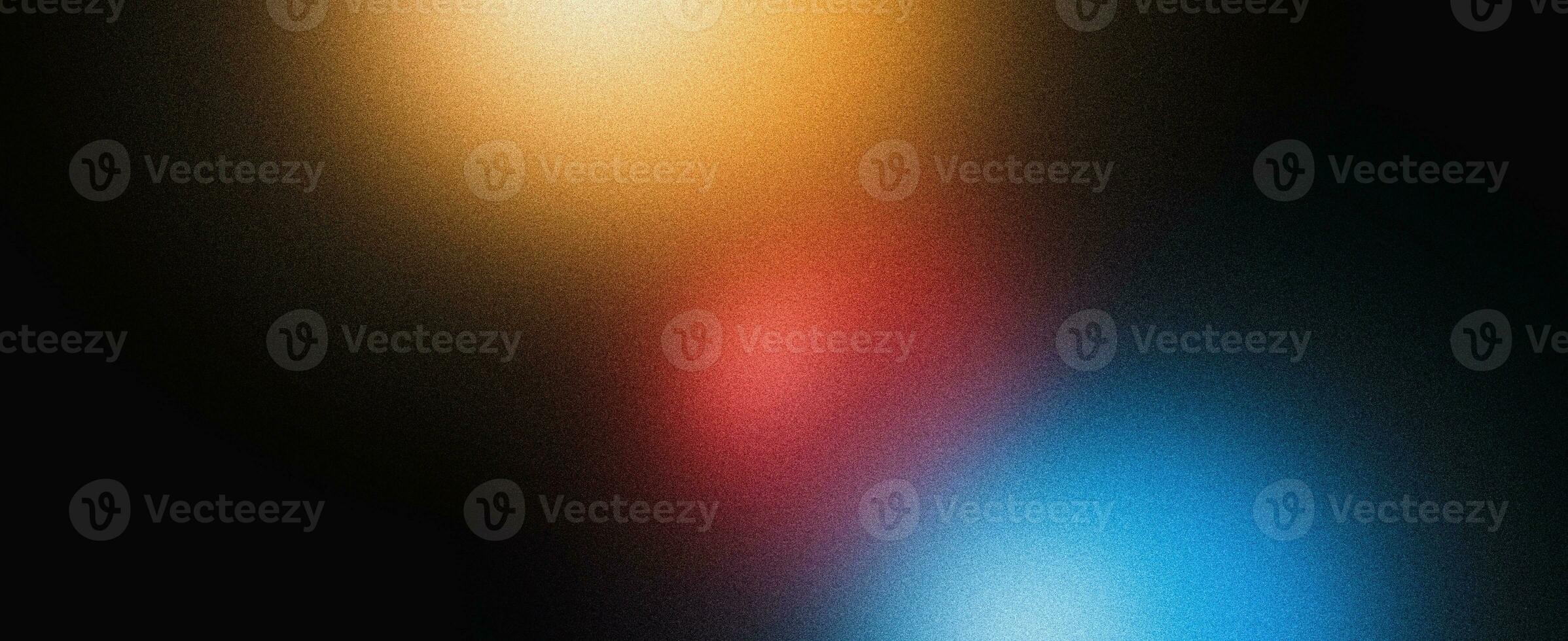 Abstract background yellow blue red black grainy texture banner header cover poster design copy space photo