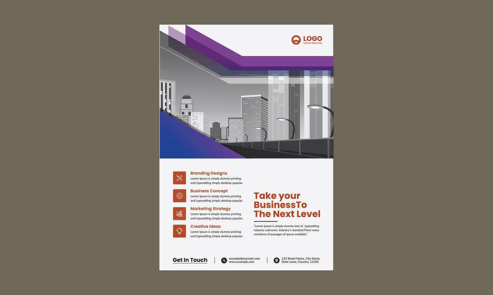A4 Business Poster Flyer Design. vector