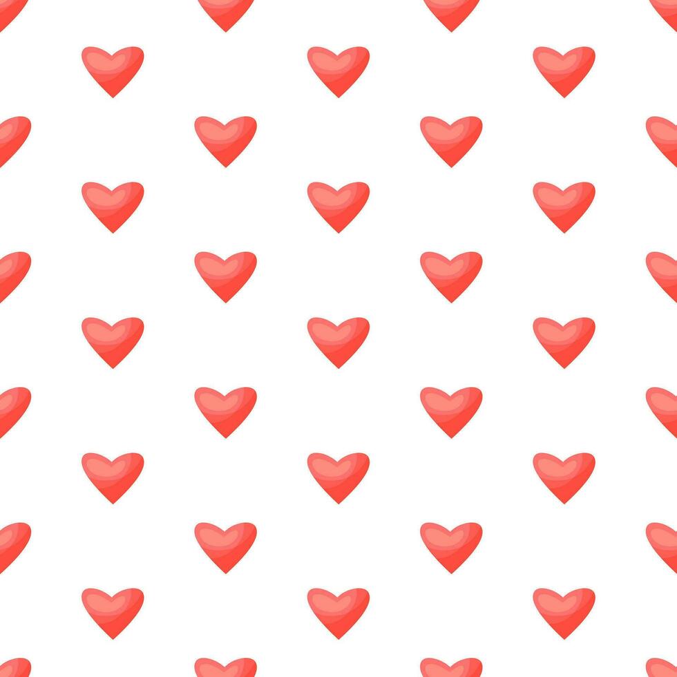 Abstract seamless pattern with pink hearts on white background. Universal print. Ready template for design, postcards, print, poster, party, Valentine's day, romantic wedding design. Vector. vector