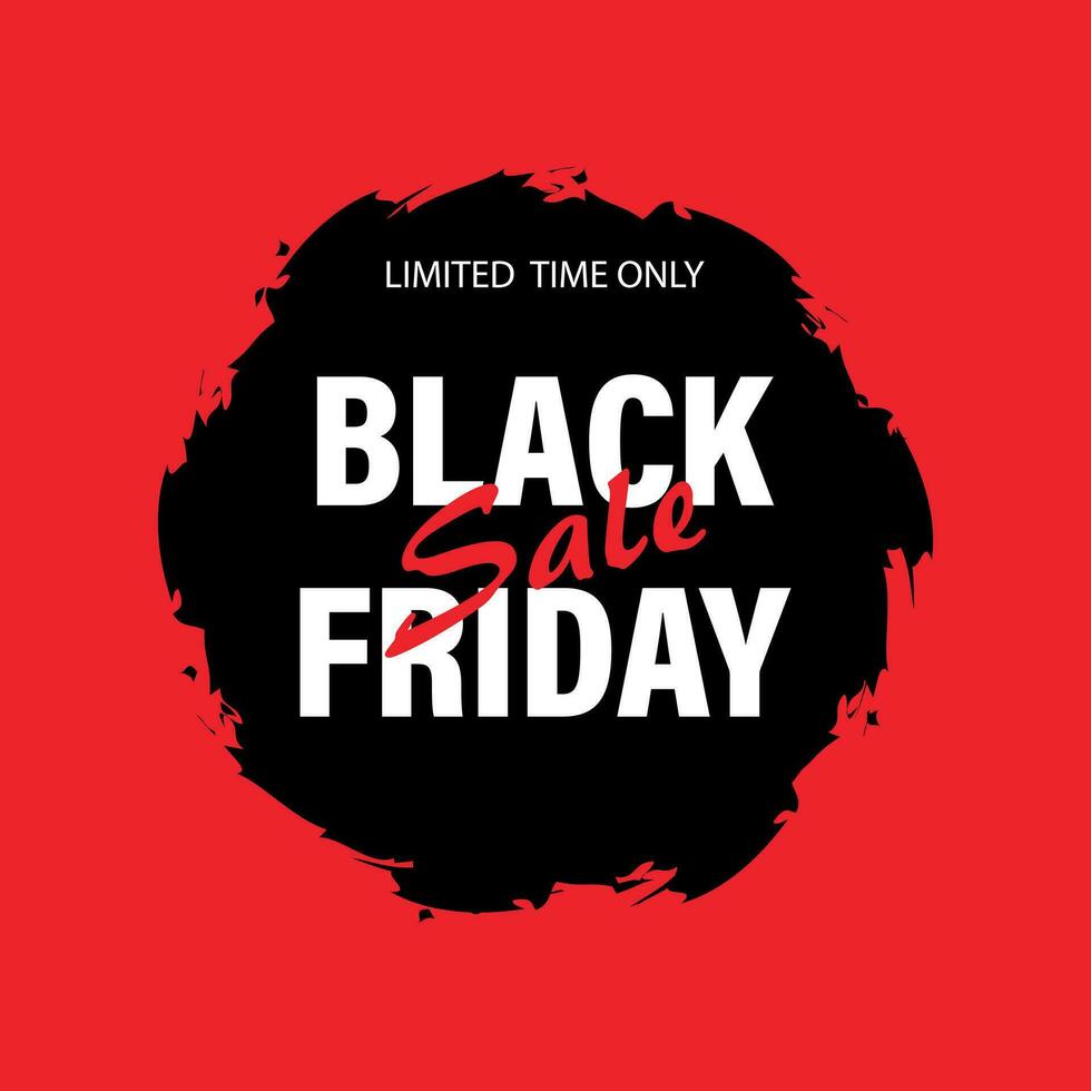 Black Friday sale banner. Black Friday logo on a red background. vector