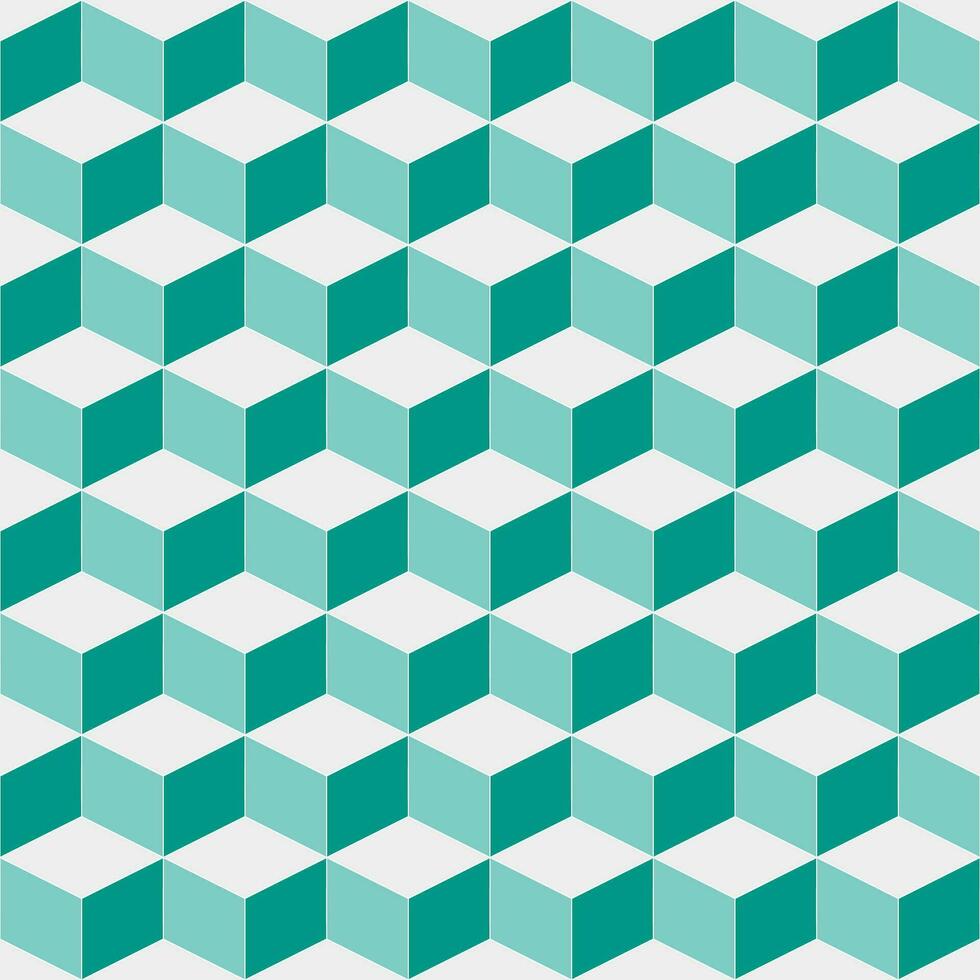 Green cube pattern. cube pattern. cube pattern background. cube background. For backdrop, decoration, Gift wrapping vector