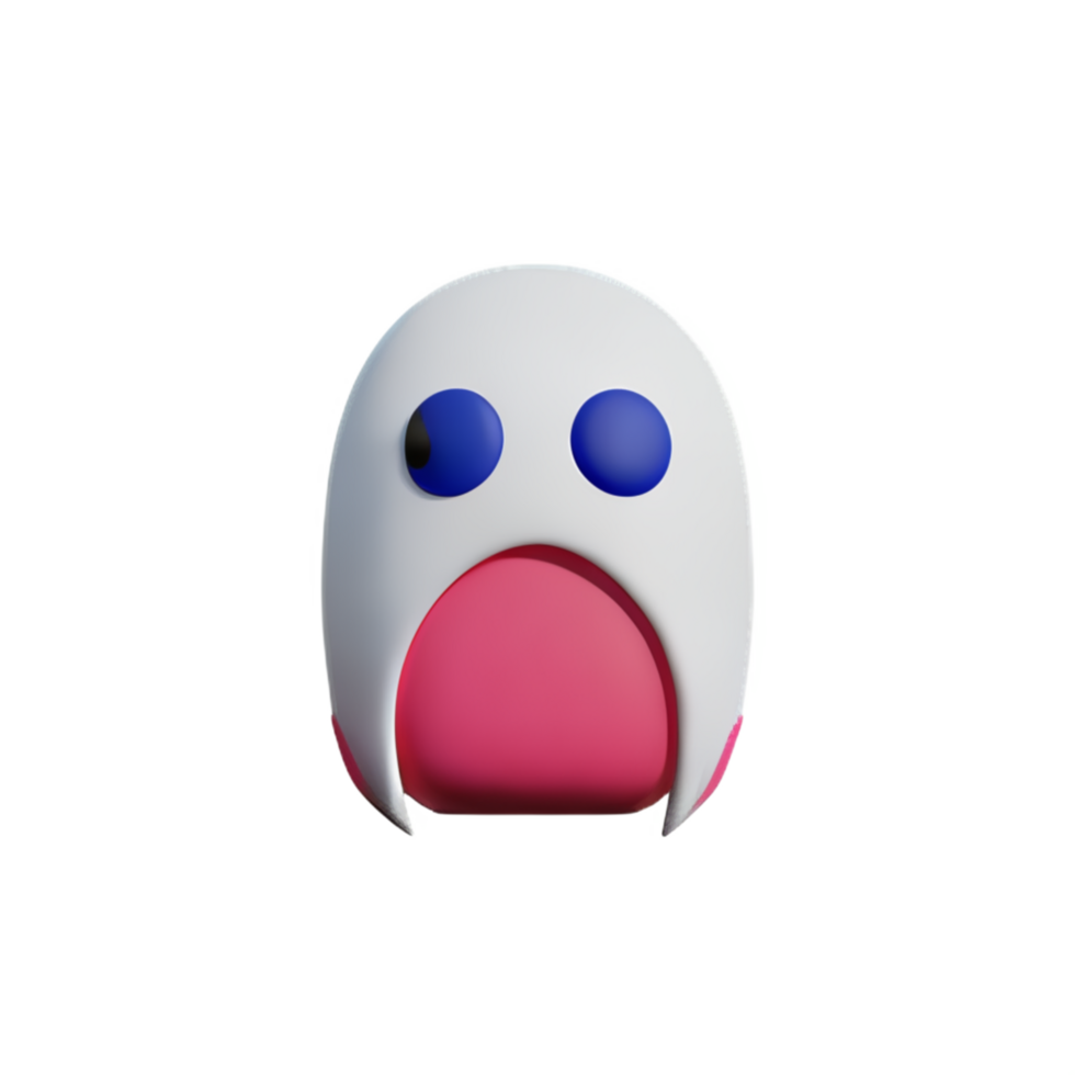 3D cute little ghost character, Boos, Halloween by AI generative png