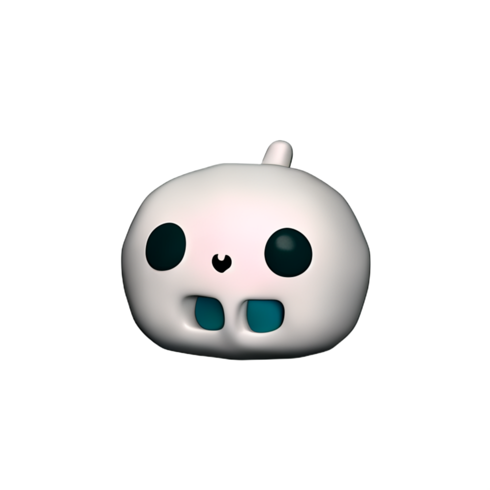 3D cute little ghost character, Boos, Halloween by AI generative png