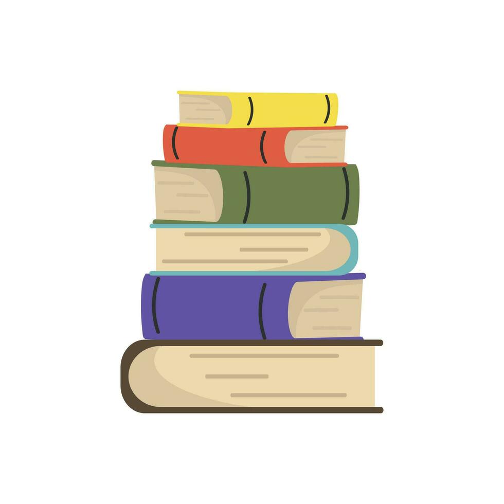 Stack of Books for reading and education vector