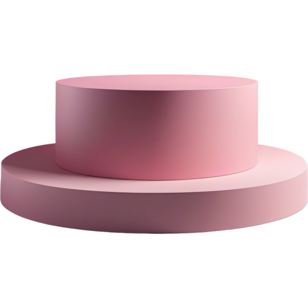 Pink podium pedestal. AI Generative png