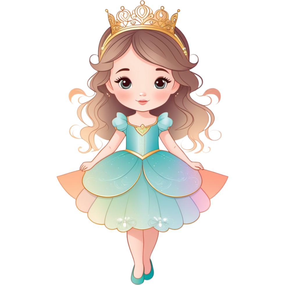 fofa Princesa garota. ai generativo png