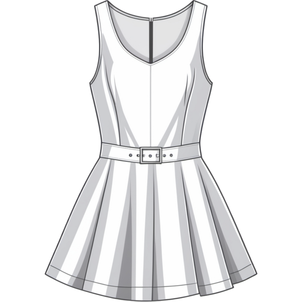 White short dress. AI Generative png