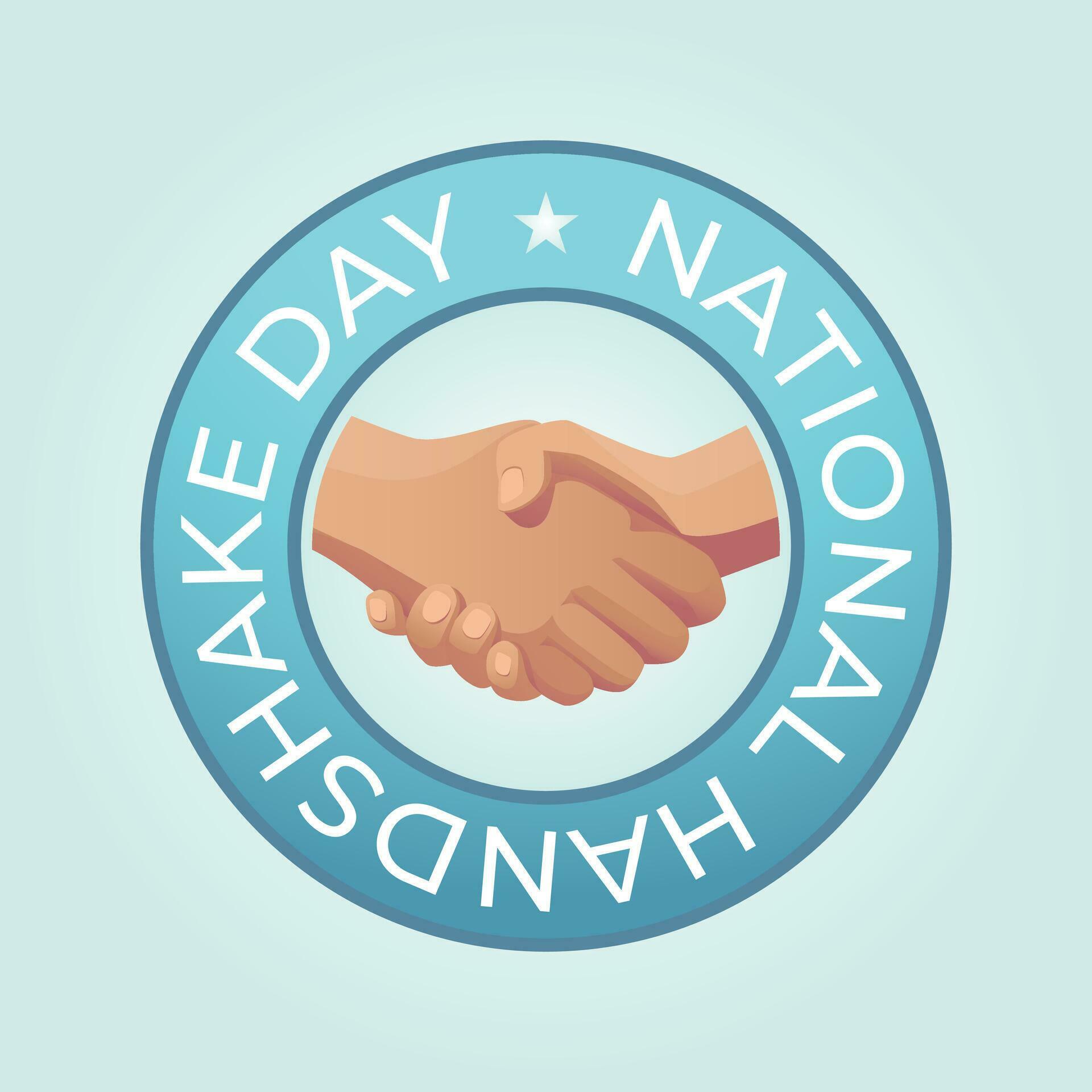 National Handshake Day design template good for celebration usage