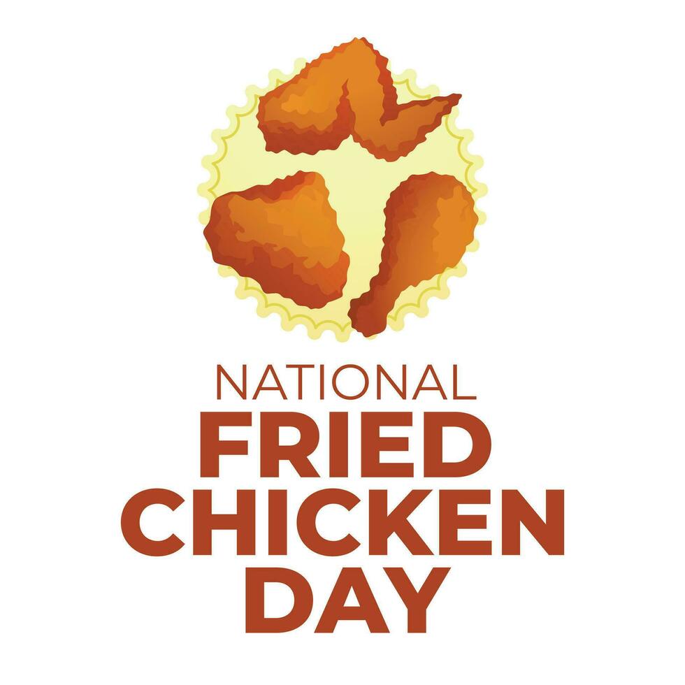 National Fried Chicken Day design template good for celebration usage. fried chicken vector image. flat design. vector eps 10.