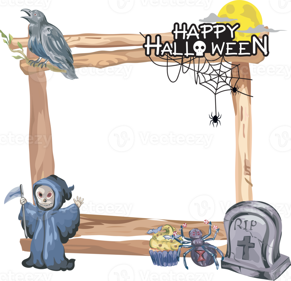 halloween kader met houten. png