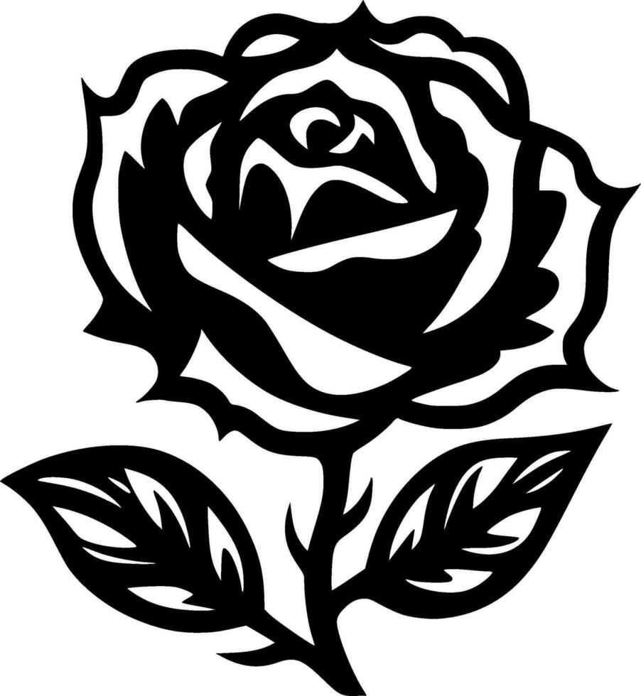 Rosa - minimalista y plano logo - vector ilustración