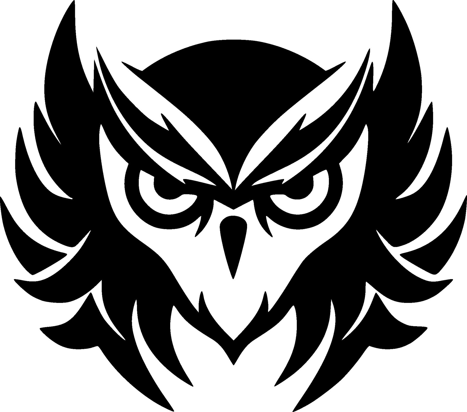 Owl, Black and White Vector illustration 32067994 Vector Art at Vecteezy