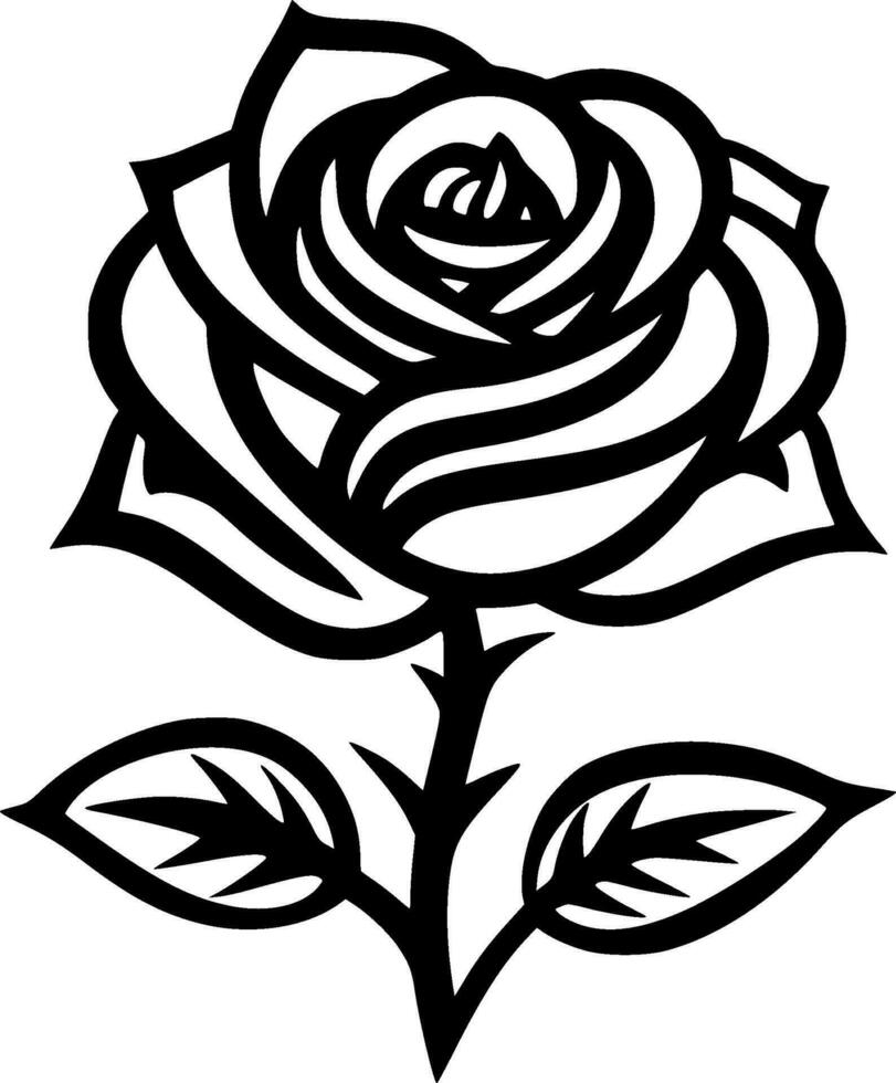 Rose - High Quality Vector Logo - Vector illustration ideal for T-shirt graphic