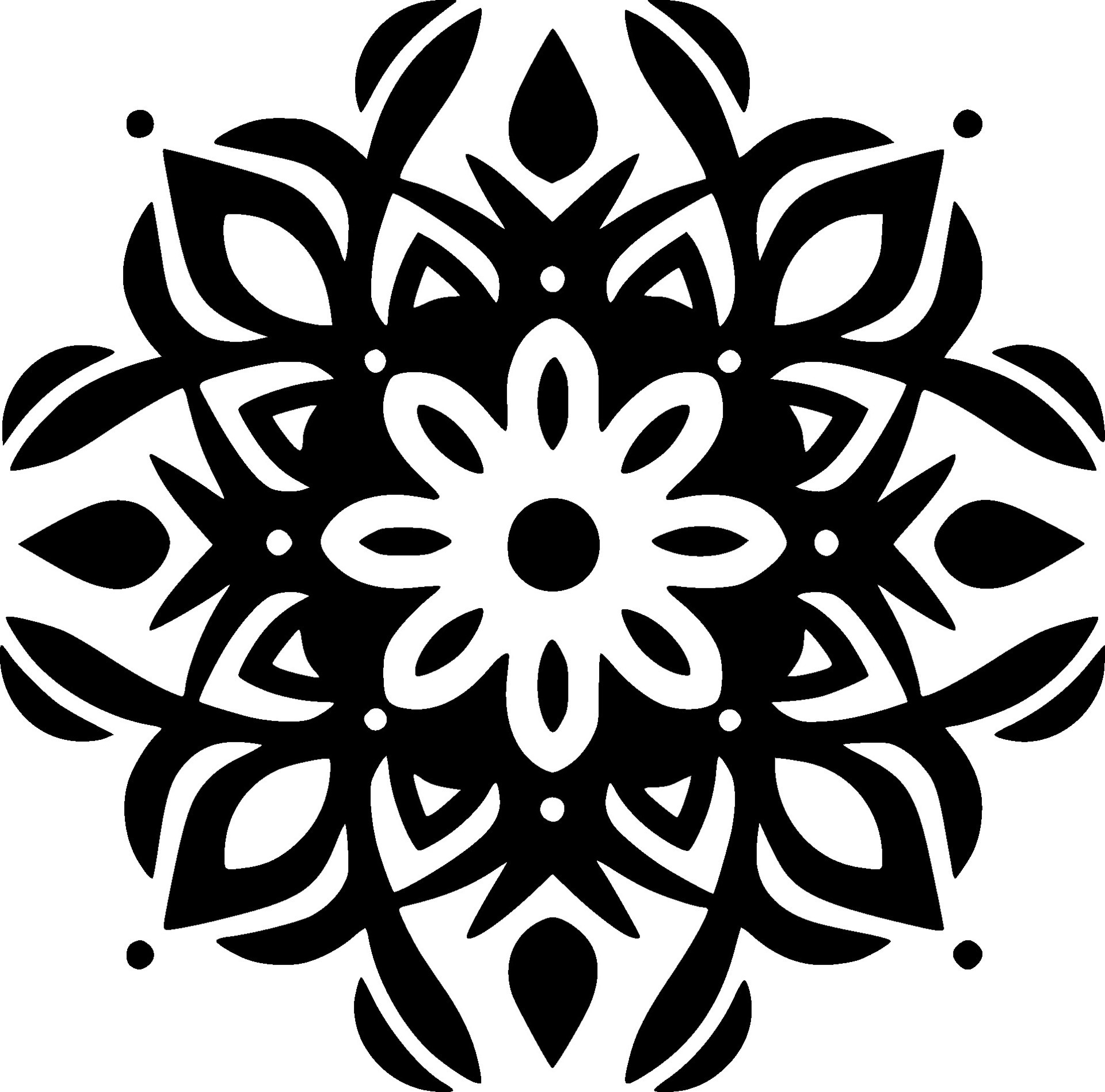 Mandala, Black and White Vector illustration 32068027 Vector Art at