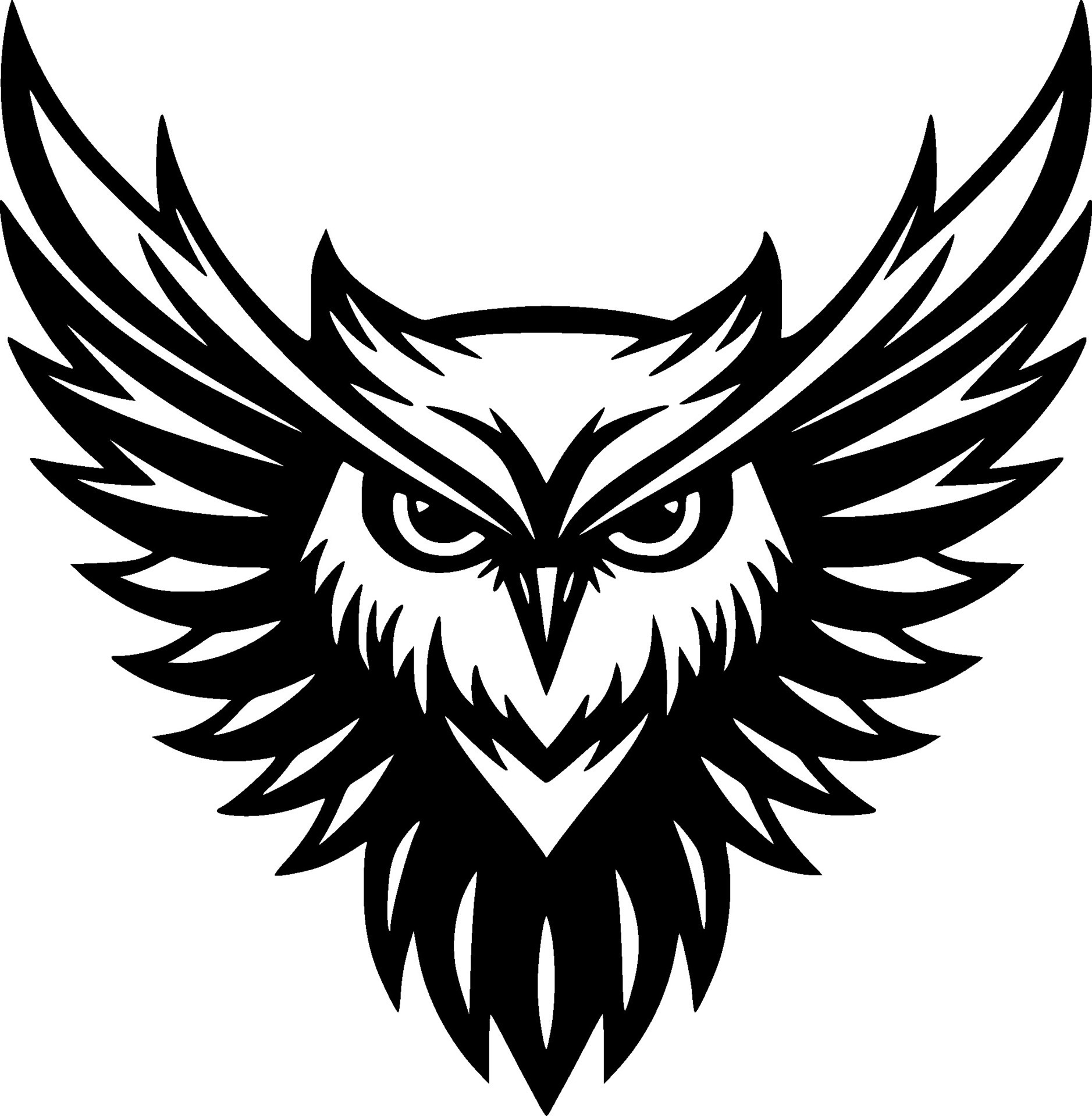 Owl, Black and White Vector illustration 32068052 Vector Art at Vecteezy