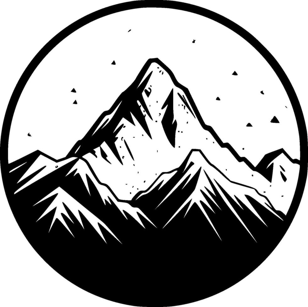 Mountain - Minimalist and Flat Logo - Vector illustration