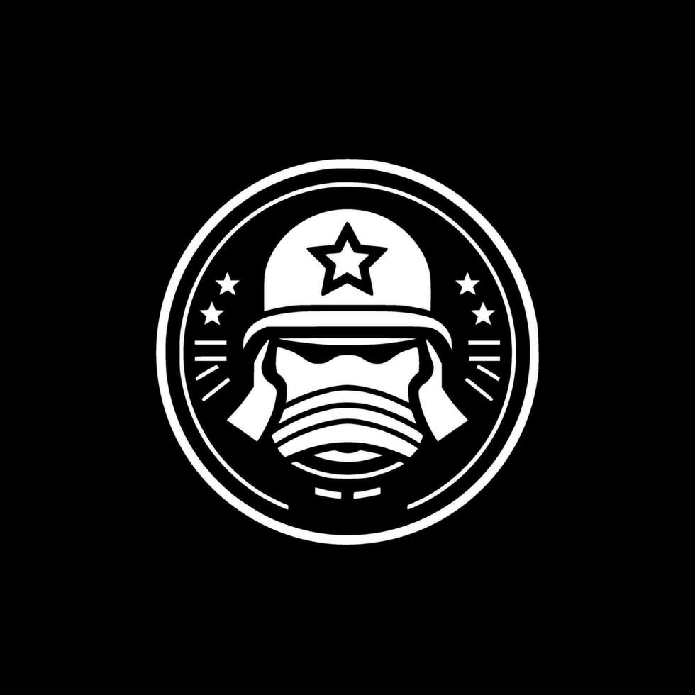Military - Minimalist and Flat Logo - Vector illustration