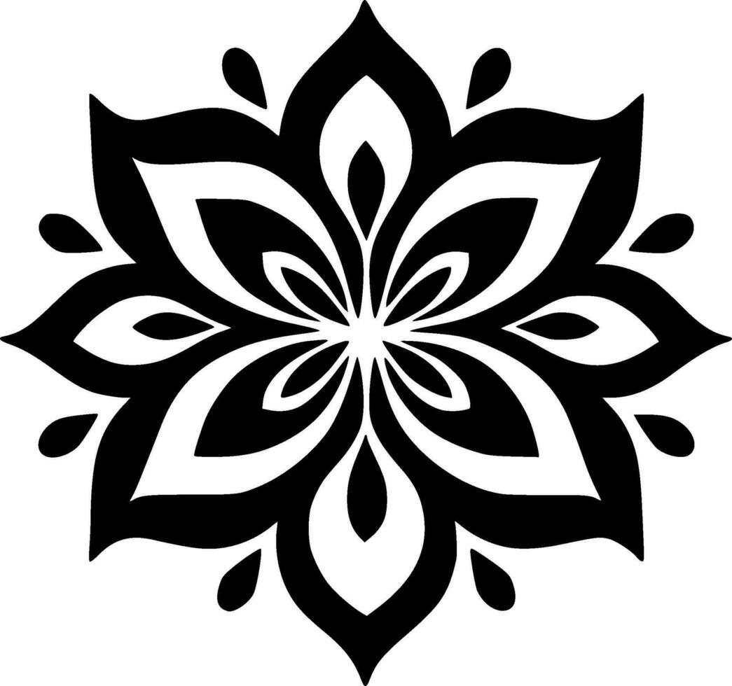 Mandala, Minimalist and Simple Silhouette - Vector illustration