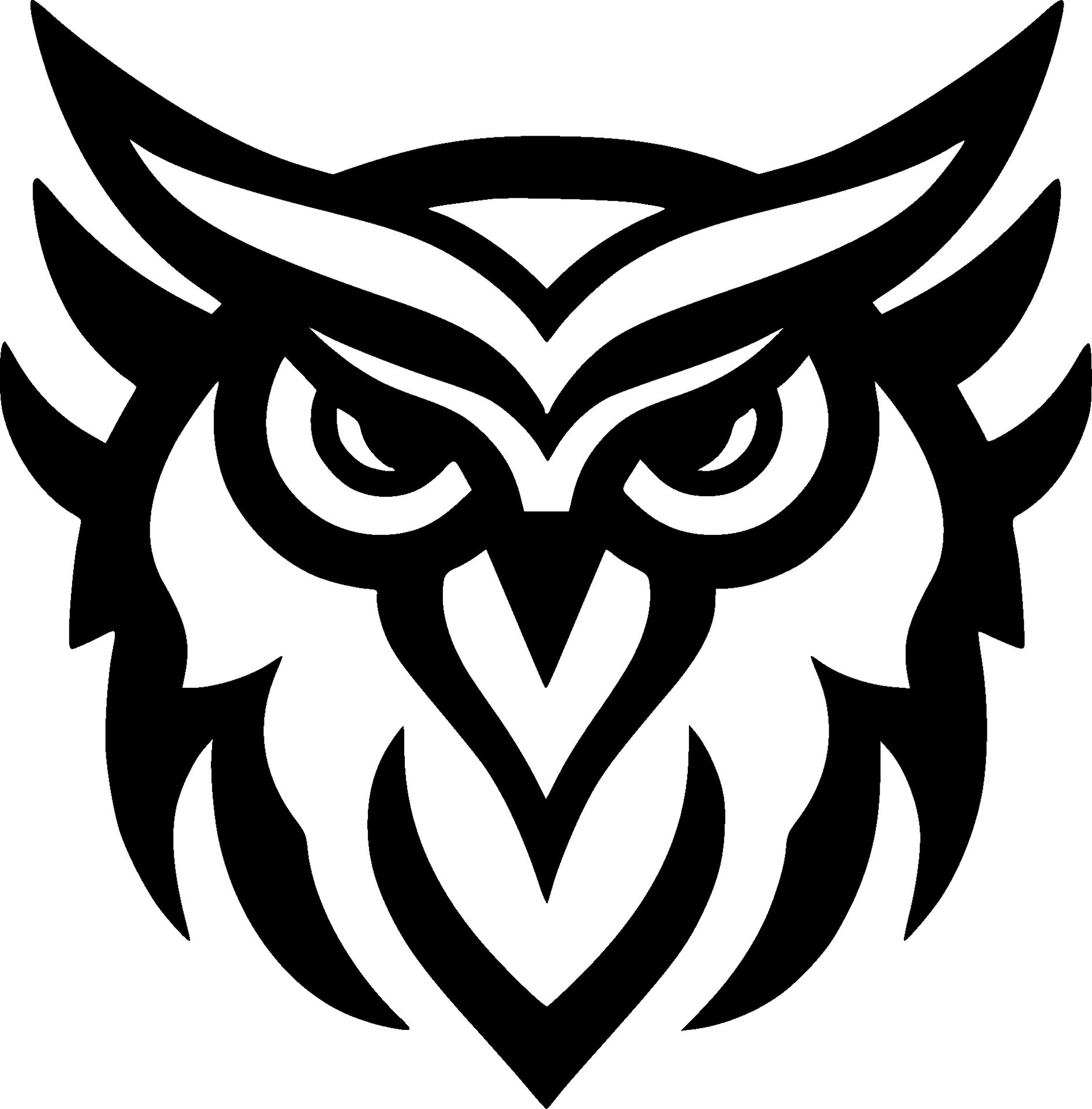 Owl, Black and White Vector illustration 32068090 Vector Art at Vecteezy