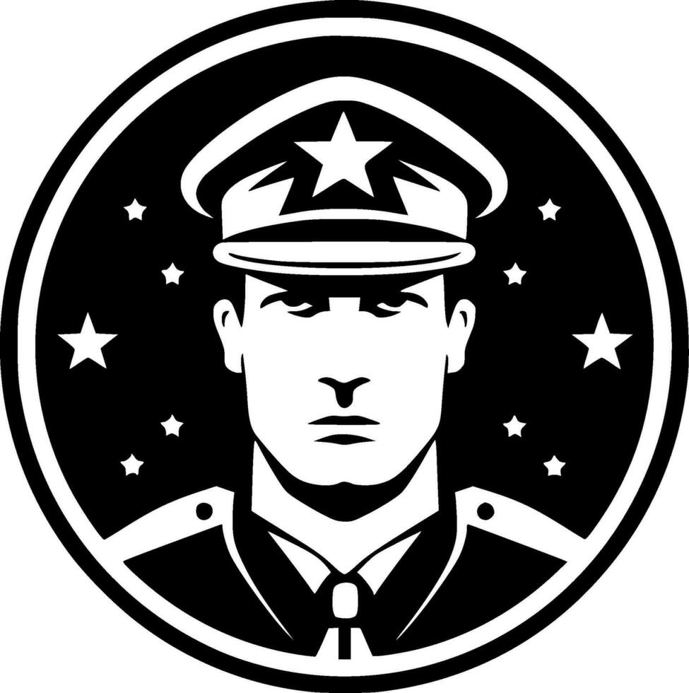Military - Minimalist and Flat Logo - Vector illustration